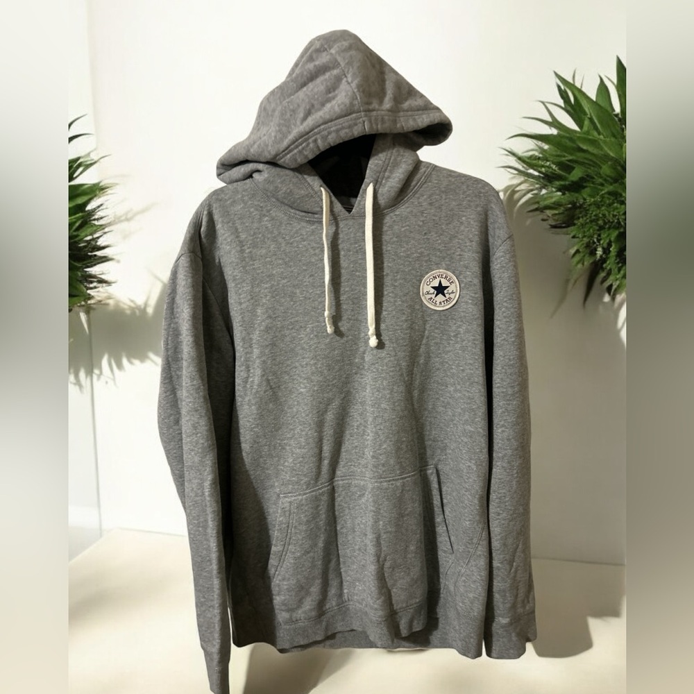Mens Large Converse hoodie gray